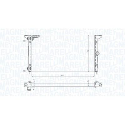 MAGNETI MARELLI 350213190100 Moottorin jäähdytysradiattori MAGNETI MARELLI 350213190100 Moottorin jäähdytysradiattori