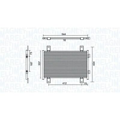 Magneti Marelli - Klimakondensator - 544x337x16 - til Fiat Ducato, Peugeot Boxer, Citroën Jumper Magneti Marelli - Klimakondensator - 544x337x16 - til Fiat Ducato, Peugeot Boxer, Citroën Jumper