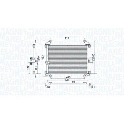 MAGNETI MARELLI 350203772000 Condensator de climatizare - FIAT, Peugeot, Citroën MAGNETI MARELLI 350203772000 Condensator de climatizare - FIAT, Peugeot, Citroën