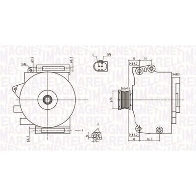 Magneti Marelli Generator 12V 200A - Alternator Magneti Marelli Generator 12V 200A - Alternator