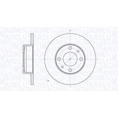 Magneti Marelli MBD0181 - Disque de frein pour Fiat Uno, Panda Magneti Marelli MBD0181 - Disque de frein pour Fiat Uno, Panda