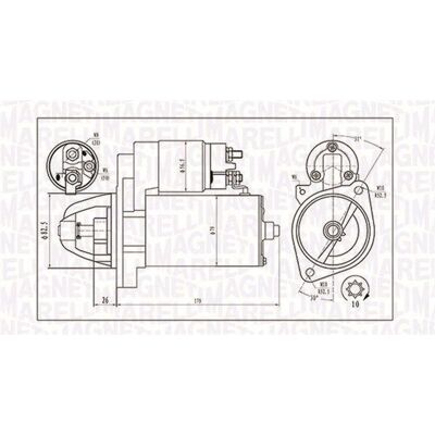 Magneti Marelli Luokka C Clk Käynnistin 12V 2,2kW - Käynnistin Magneti Marelli Luokka C Clk Käynnistin 12V 2,2kW - Käynnistin