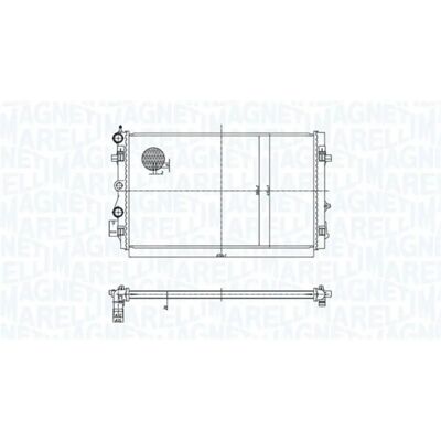 MAGNETI MARELLI 350213167900 Radiatore - Raffreddamento motore - 388mm x 655mm x 23mm MAGNETI MARELLI 350213167900 Radiatore - Raffreddamento motore - 388mm x 655mm x 23mm