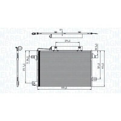 MAGNETI MARELLI Condensatore aria condizionata - Include disidratatore per Mercedes-Benz: Classe B, Classe A MAGNETI MARELLI Condensatore aria condizionata - Include disidratatore per Mercedes-Benz: Classe B, Classe A