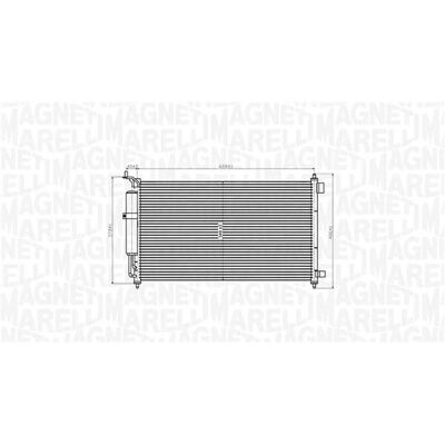 Magneti Marelli Nissan Juke Micra A/C Kondensator - 350203829000 Magneti Marelli Nissan Juke Micra A/C Kondensator - 350203829000