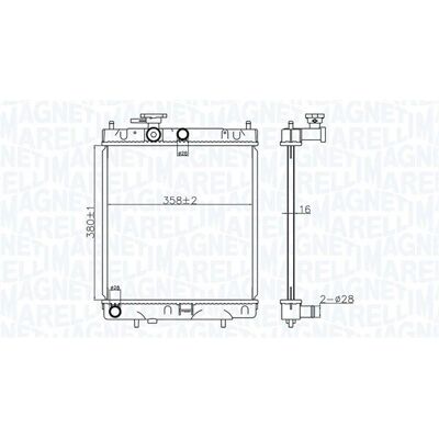 MAGNETI MARELLI 350213176400 Radiator - Motorkøling MAGNETI MARELLI 350213176400 Radiator - Motorkøling