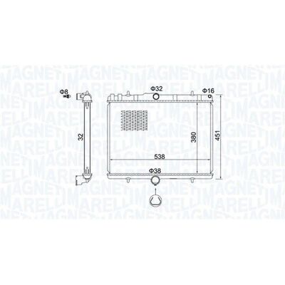 MAGNETI MARELLI 350213151800 Moottorin jäähdytin Citroën, Peugeot, Fiat - Jäähdytin MAGNETI MARELLI 350213151800 Moottorin jäähdytin Citroën, Peugeot, Fiat - Jäähdytin