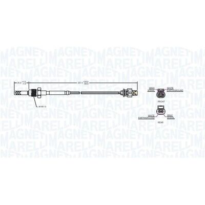 Sensor de temperatura de gases de escape Magneti Marelli Classe A B Sensor de temperatura de gases de escape Magneti Marelli Classe A B