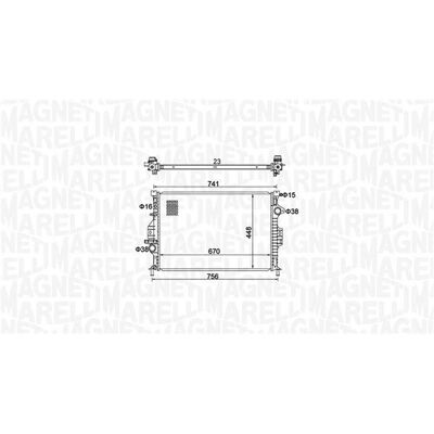 Magneti Marelli 350213157700 Radiatore - Raffreddamento Motore Magneti Marelli 350213157700 Radiatore - Raffreddamento Motore