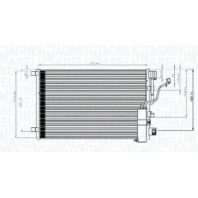 Condensator de aer condiționat Magneti Marelli pentru Zafira B și Astra H GTC Condensator de aer condiționat Magneti Marelli pentru Zafira B și Astra H GTC