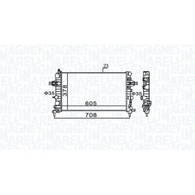 MAGNETI MARELLI Zafira B Astra H Motor Radiator - Køling MAGNETI MARELLI Zafira B Astra H Motor Radiator - Køling