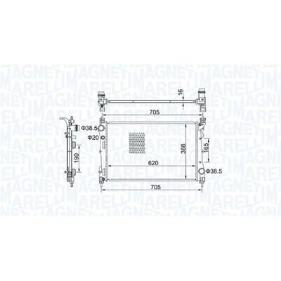 Magneti Marelli 350213163100 Motor Køler Magneti Marelli 350213163100 Motor Køler