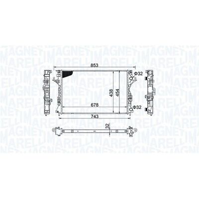 MAGNETI MARELLI 350213152200 Radiator - Renault Espace 4, Laguna 2, Laguna 2 Grandtour MAGNETI MARELLI 350213152200 Radiator - Renault Espace 4, Laguna 2, Laguna 2 Grandtour
