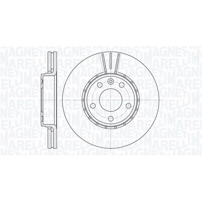 Disco de freno ventilado Magneti Marelli MBD0164 - Pieza de freno Disco de freno ventilado Magneti Marelli MBD0164 - Pieza de freno