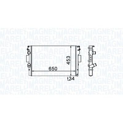 Moottorin jäähdytin Magneti Marelli 350213154000 - IVECO Moottorin jäähdytin Magneti Marelli 350213154000 - IVECO