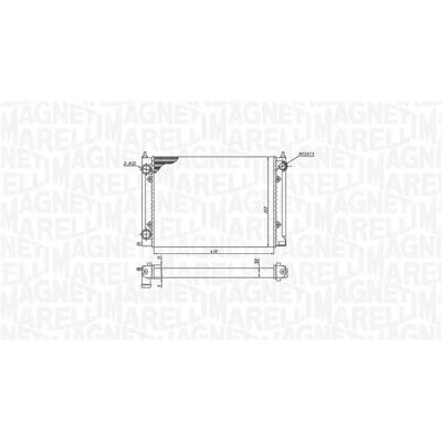 MAGNETI MARELLI 350213187400 Jäähdytin VW Golf 2 MAGNETI MARELLI 350213187400 Jäähdytin VW Golf 2