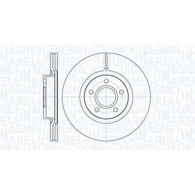Magneti Marelli Wentylowana tarcza hamulcowa Ford/Volvo - Focus, C-Max, C30, C70, S40 Magneti Marelli Wentylowana tarcza hamulcowa Ford/Volvo - Focus, C-Max, C30, C70, S40