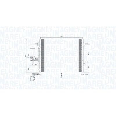 Magneti Marelli 350203789000 Tørrer A/C-kondensator - til Volvo Magneti Marelli 350203789000 Tørrer A/C-kondensator - til Volvo