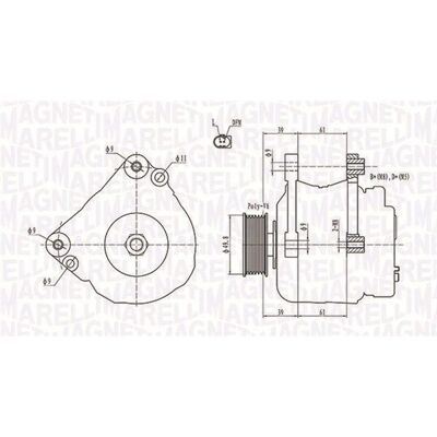 Magneti Marelli Μοντέλο 063731729010 - Εναλλάκτης για VW, Seat, Skoda Magneti Marelli Μοντέλο 063731729010 - Εναλλάκτης για VW, Seat, Skoda