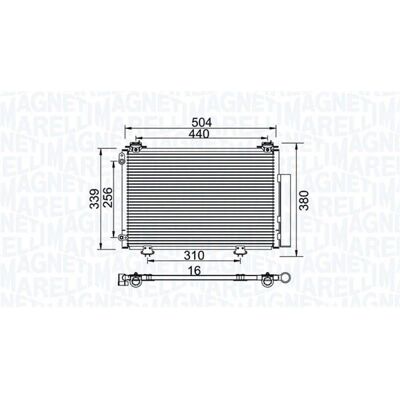Condensatore clima Magneti Marelli Yaris - 350203736000 Condensatore clima Magneti Marelli Yaris - 350203736000