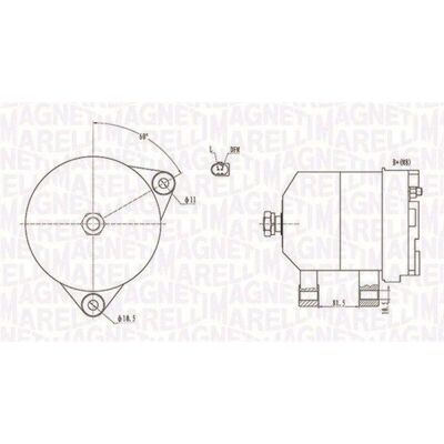 Magneti Marelli 063731915010 Alternator - 110A, 12V, Uden Remskive Magneti Marelli 063731915010 Alternator - 110A, 12V, Uden Remskive