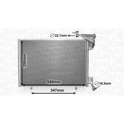 MAGNETI MARELLI - 350203870000 - 510x383x16 - Kondensor MAGNETI MARELLI - 350203870000 - 510x383x16 - Kondensor