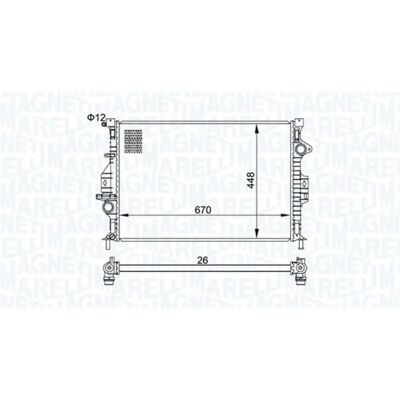Magneti Marelli 350213158700 - Moottorin jäähdytin Ford & Volvo Magneti Marelli 350213158700 - Moottorin jäähdytin Ford & Volvo