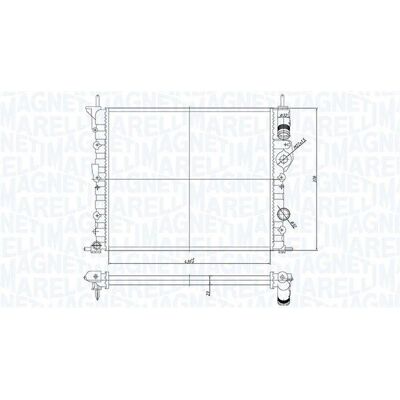 MAGNETI MARELLI 350213194700 Radiador - Montaje mecánico de aletas MAGNETI MARELLI 350213194700 Radiador - Montaje mecánico de aletas