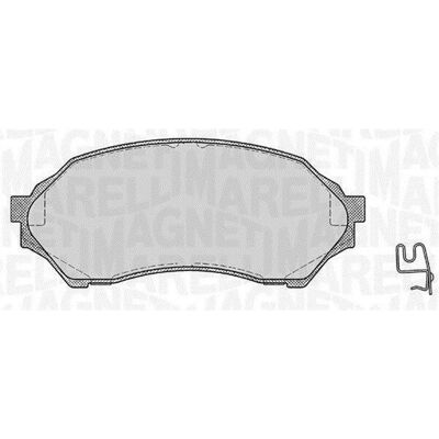 Τακάκια φρένων Magneti Marelli για Mazda 323 - Ανιχνευτής φθοράς, δισκόφρενο Τακάκια φρένων Magneti Marelli για Mazda 323 - Ανιχνευτής φθοράς, δισκόφρενο
