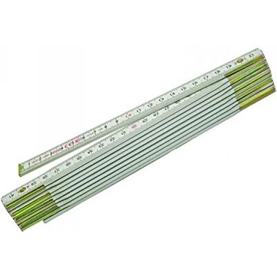 Metrica Ruban en bois blanc laqué 2 m - Ruban de mesure Metrica Ruban en bois blanc laqué 2 m - Ruban de mesure