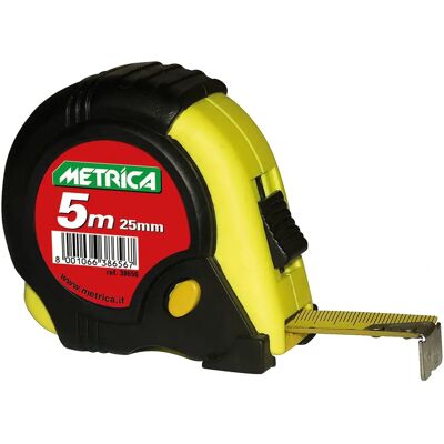Metrica - Flessometro 5 m x 19 mm 3 Stop - 5 m - 19 mm - Metro a nastro Metrica - Flessometro 5 m x 19 mm 3 Stop - 5 m - 19 mm - Metro a nastro