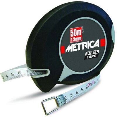 Cinta métrica de acero inoxidable Metrica Tacto de goma 50 M - Cinta de medición Cinta métrica de acero inoxidable Metrica Tacto de goma 50 M - Cinta de medición
