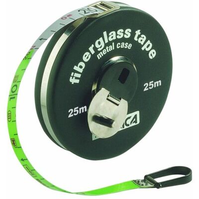 BigBuy Tools Cinta Métrica de Fibra de Vidrio de 25m BigBuy Tools Cinta Métrica de Fibra de Vidrio de 25m