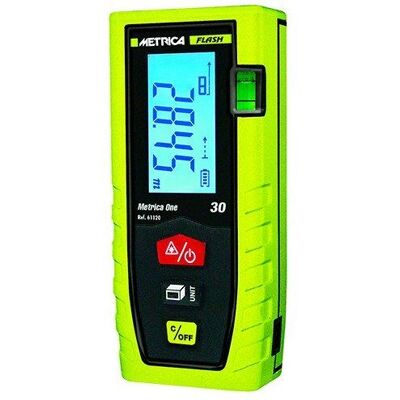 Medidor Láser Metrica - 30m, Pantalla retroiluminada, ±2mm Medidor Láser Metrica - 30m, Pantalla retroiluminada, ±2mm