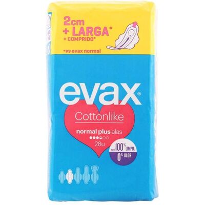 Toallas normales Cottonlike Evax - 14 unidades - Protección contra fugas Toallas normales Cottonlike Evax - 14 unidades - Protección contra fugas