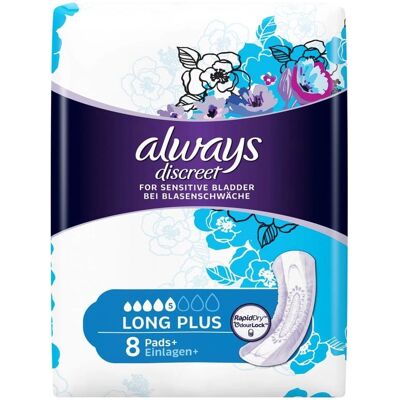 Always Discreet Long Plus Sanitary Napkins - Sanitary Products Always Discreet Long Plus Sanitary Napkins - Sanitary Products