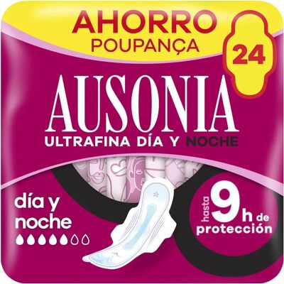 Ausonia Noite Ultra-fina com Aba 24 unidades - Absorventes Ausonia Noite Ultra-fina com Aba 24 unidades - Absorventes