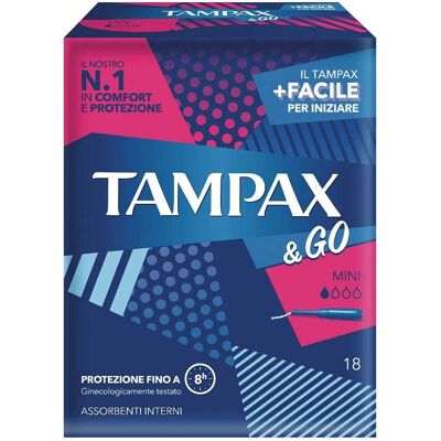 Tampax & Go Mini - Protezione discreta per flussi leggeri - Assorbenti femminili Tampax & Go Mini - Protezione discreta per flussi leggeri - Assorbenti femminili