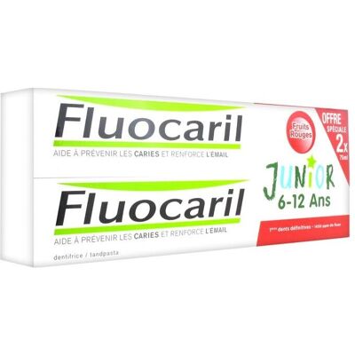 Dentifrice Junior Fluocaril Fruits Rouges - Soin Bucco-dentaire Enfant - Publicité Dentifrice Junior Fluocaril Fruits Rouges - Soin Bucco-dentaire Enfant - Publicité