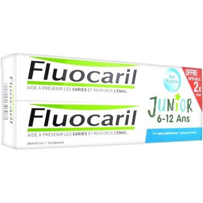 Fluocaril Junior 6-12 Ans Pack Gel Dentaire Goût Chewing-Gum - Gel - Publicité Fluocaril Junior 6-12 Ans Pack Gel Dentaire Goût Chewing-Gum - Gel - Publicité