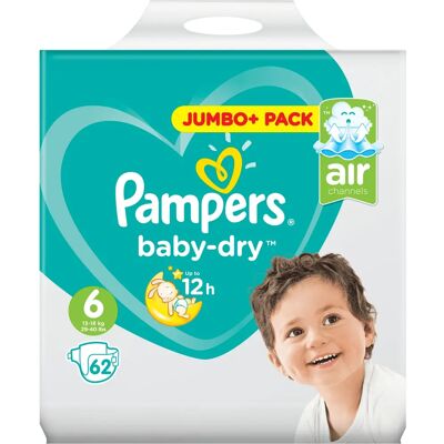 Pampers Baby Dry Size 6 (13-18 kg) - 62 pcs. Pampers Baby Dry Size 6 (13-18 kg) - 62 pcs.