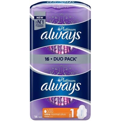 Always Platinum Normal Μέγεθος 1 σερβιέτες - Σερβιέτες Always Platinum Normal Μέγεθος 1 σερβιέτες - Σερβιέτες