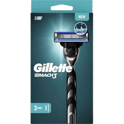 Barbeador Gillette Mach 3 - 3 Lâminas para Homens Barbeador Gillette Mach 3 - 3 Lâminas para Homens