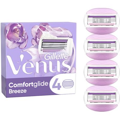 Gillette Venus Breeze Chargeur 4 recharges - Lames de rasoir - Publicité Gillette Venus Breeze Chargeur 4 recharges - Lames de rasoir - Publicité