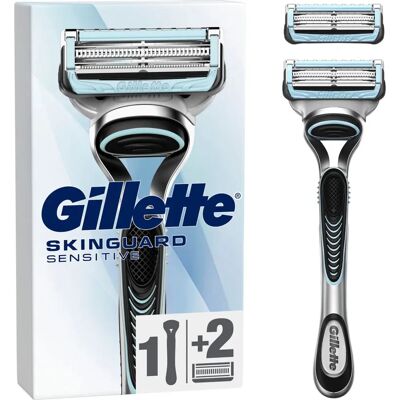 Gillette Sensitive Partahöylä - 2 terää, kahva Gillette Sensitive Partahöylä - 2 terää, kahva