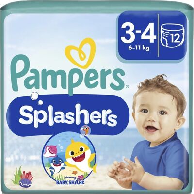 Pampers Splashers taille 3-4 (6-11 kg) - 12 pcs. Pampers Splashers taille 3-4 (6-11 kg) - 12 pcs.