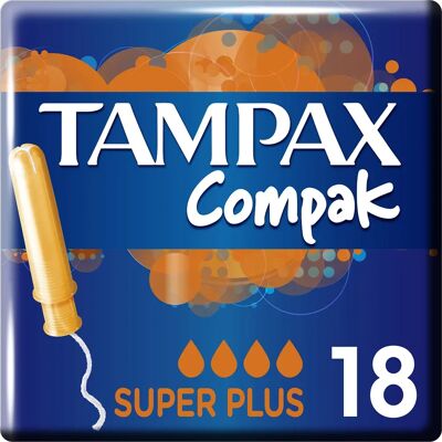 Tampax Merk Super Plus Compact Applicator Tampons - Bescherming bij zware stroom Tampax Merk Super Plus Compact Applicator Tampons - Bescherming bij zware stroom