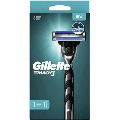 Gillette Mach3 Barbeador - Proteção da pele, 3 lâminas - Afilado e confortável Gillette Mach3 Barbeador - Proteção da pele, 3 lâminas - Afilado e confortável