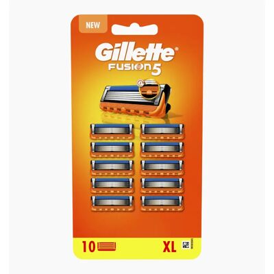 Gillette - Fusion5 - 10 kpl - Terästä - Parranajoleikkurit Gillette - Fusion5 - 10 kpl - Terästä - Parranajoleikkurit