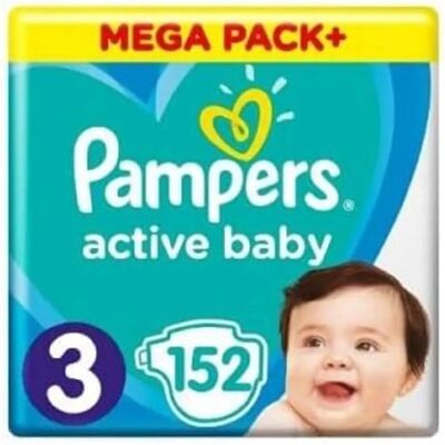 Pampers Active Baby Rozmiar 3 Pieluchy - Ochrona przed wyciekami Pampers Active Baby Rozmiar 3 Pieluchy - Ochrona przed wyciekami